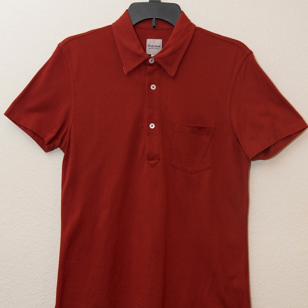 Hardy Ames Men's Red Cotton Piqué Polo Shirt S